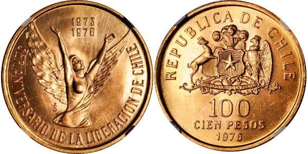 100 Peso 智利 金 