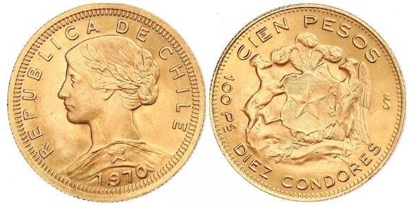 100 Peso 智利 金 