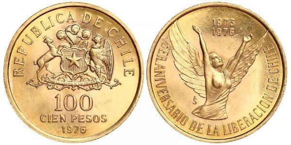 100 Peso 智利 金 