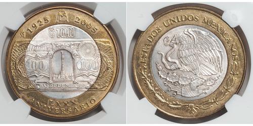 100 Peso 墨西哥 銀 