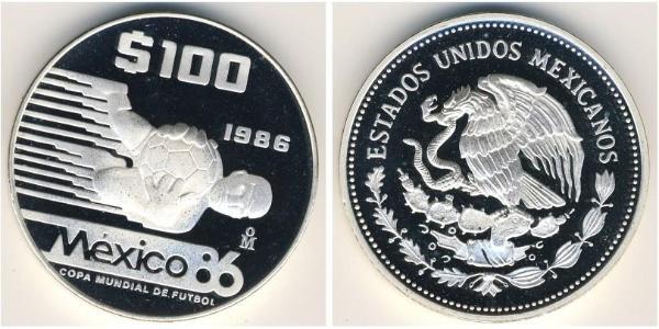 100 Peso 墨西哥 銀 