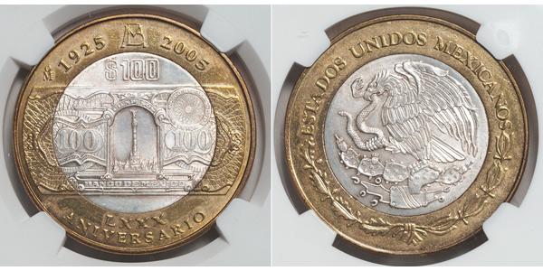 100 Peso 墨西哥 銀 