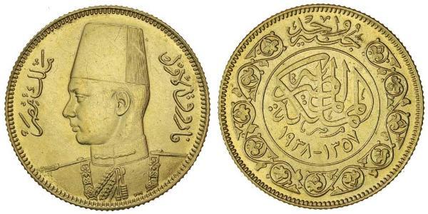 100 Piastre 埃及王國 (1922 - 1953) 金 Farouk I of Egypt (1920 - 1965)