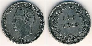 100 Reis Royaume de Portugal (1139-1910) Argent Luis I of Portugal (1838 -1889)