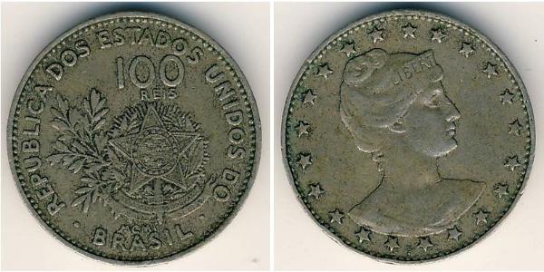 100 Reis Brésil Cuivre/Nickel 