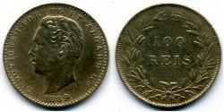 100 Reis Kingdom of Portugal (1139-1910) Silber Luis I of Portugal (1838 -1889)