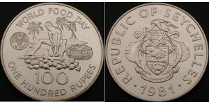 100 Rupee Seychelles Argent 