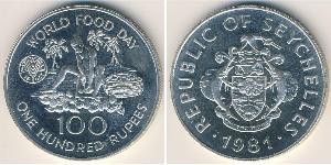 100 Rupee Seychelles Argent 