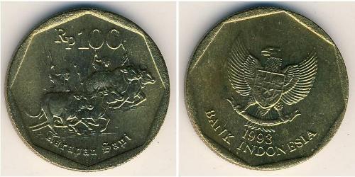 100 Rupiah Indonesia 青铜/铝 