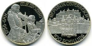 100 Shilling Republic of Austria (1955 - ) Argento 