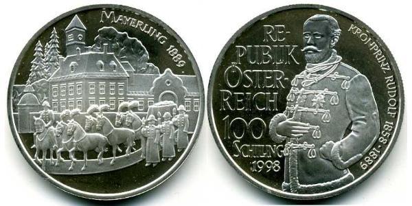 100 Shilling Republic of Austria (1955 - ) Argento 