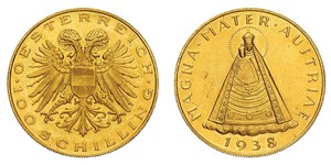 100 Shilling Federal State of Austria (1934-1938) Gold 