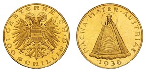 100 Shilling Federal State of Austria (1934-1938) Gold 