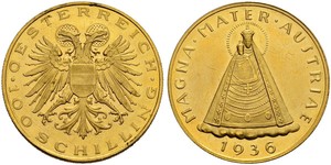 100 Shilling Federal State of Austria (1934-1938) Gold 