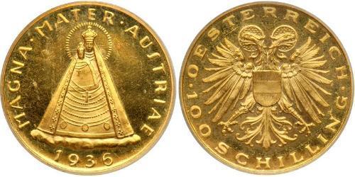 100 Shilling Federal State of Austria (1934-1938) Gold 