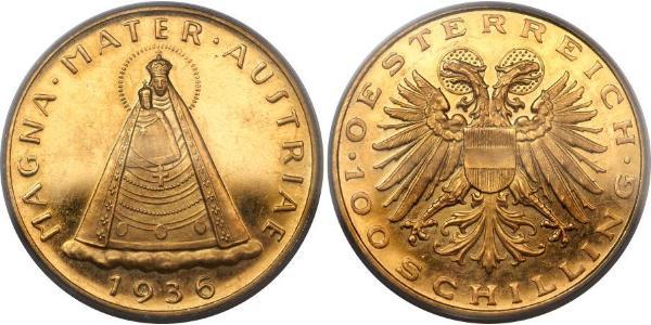 100 Shilling Federal State of Austria (1934-1938) Gold 