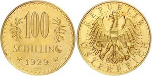 100 Shilling First Austrian Republic (1918-1934) Gold 