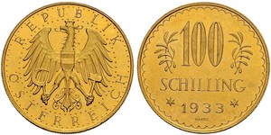 100 Shilling First Austrian Republic (1918-1934) Gold 