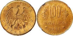 100 Shilling First Austrian Republic (1918-1934) Gold 