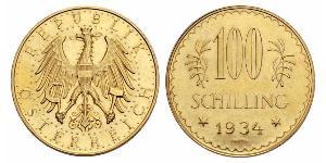 100 Shilling First Austrian Republic (1918-1934) Gold 