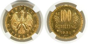 100 Shilling First Austrian Republic (1918-1934) Gold 