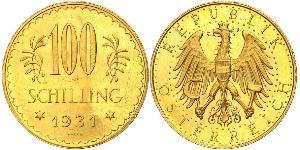 100 Shilling First Austrian Republic (1918-1934) Gold 