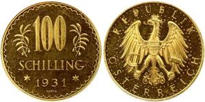 100 Shilling First Austrian Republic (1918-1934) Gold 