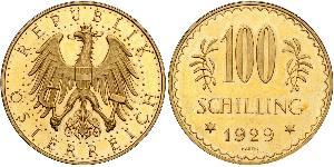 100 Shilling First Austrian Republic (1918-1934) Gold 