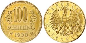 100 Shilling First Austrian Republic (1918-1934) Gold 