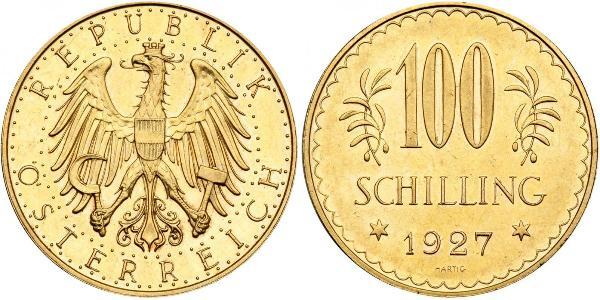 100 Shilling First Austrian Republic (1918-1934) Gold 