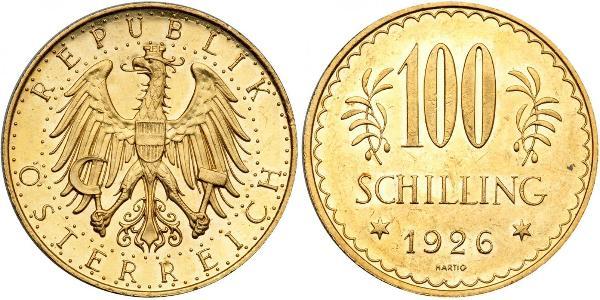 100 Shilling First Austrian Republic (1918-1934) Gold 