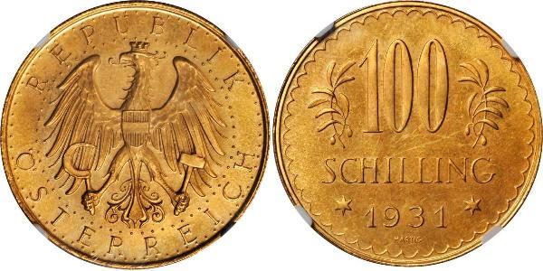 100 Shilling First Austrian Republic (1918-1934) Gold 