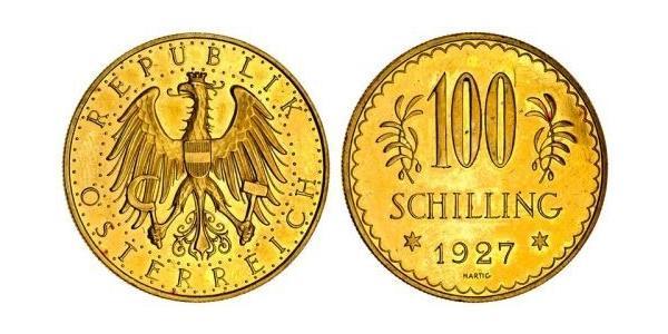 100 Shilling First Austrian Republic (1918-1934) Gold 