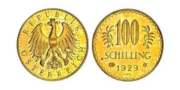 100 Shilling First Austrian Republic (1918-1934) Gold 