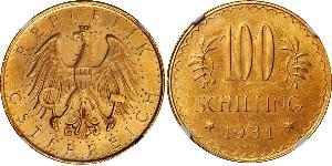 100 Shilling Geschichte Österreichs (1918-1934) Gold 