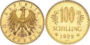 100 Shilling Geschichte Österreichs (1918-1934) Gold 