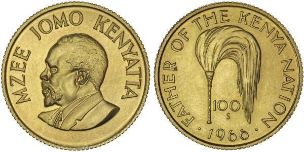 100 Shilling Kenia Gold Jomo Kenyatta