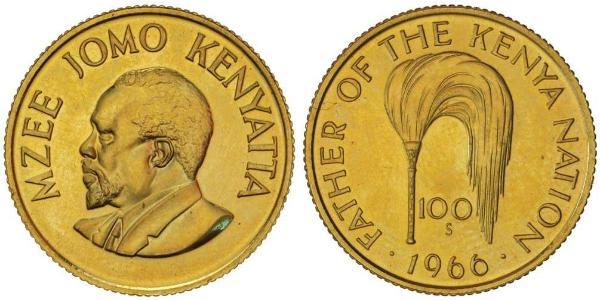 100 Shilling Kenya Gold Jomo Kenyatta