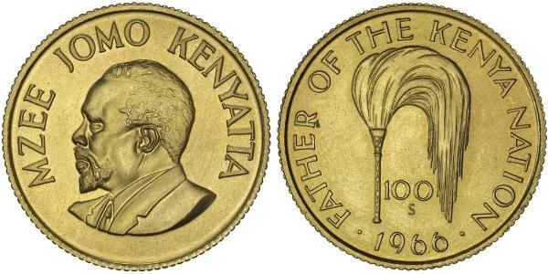 100 Shilling Kenya Gold Jomo Kenyatta