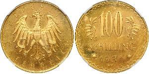 100 Shilling Prima repubblica austriaca (1918-1934) Oro 