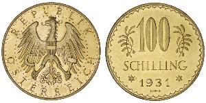 100 Shilling Prima repubblica austriaca (1918-1934) Oro 