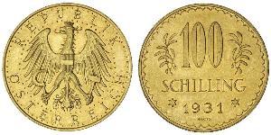 100 Shilling Prima repubblica austriaca (1918-1934) Oro 