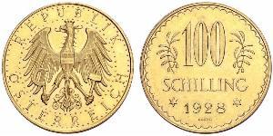 100 Shilling Prima repubblica austriaca (1918-1934) Oro 