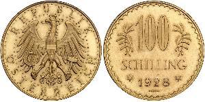 100 Shilling Prima repubblica austriaca (1918-1934) Oro 