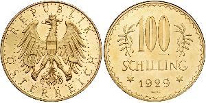 100 Shilling Prima repubblica austriaca (1918-1934) Oro 