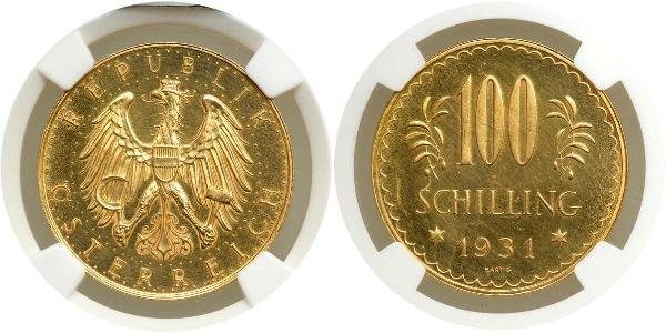 100 Shilling Prima repubblica austriaca (1918-1934) Oro 