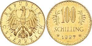 100 Shilling Primera República de Austria (1918-1934) Oro 