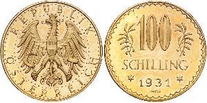 100 Shilling Primera República de Austria (1918-1934) Oro 