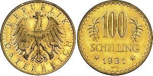 100 Shilling Primera República de Austria (1918-1934) Oro 