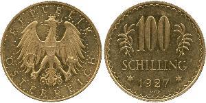 100 Shilling Primera República de Austria (1918-1934) Oro 